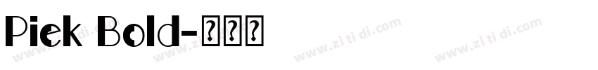 Piek Bold字体转换